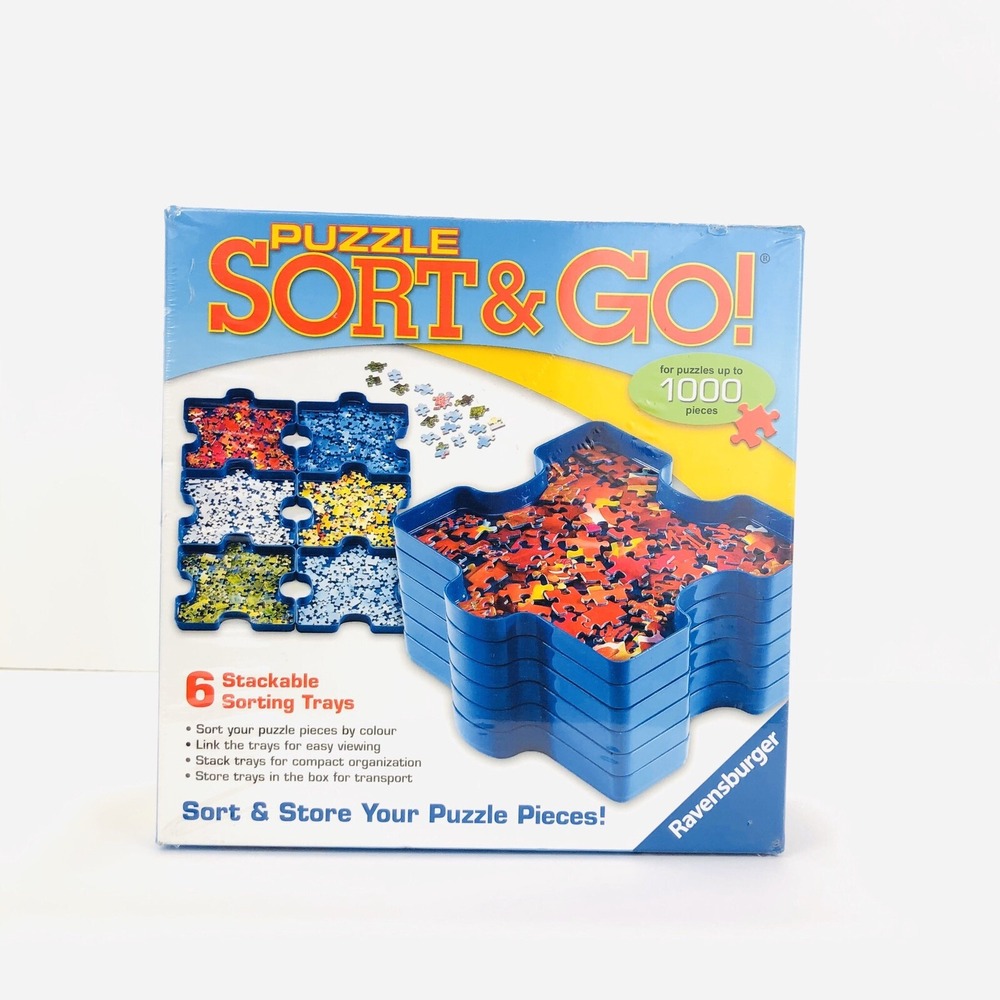 Ravensburger Puzzle Sorting Trays Unisex OS Blue Sort & Go 179305 Stackable 6pc